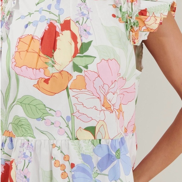 Floral Ruffle Sleeve Dress - Picture 3 of 6